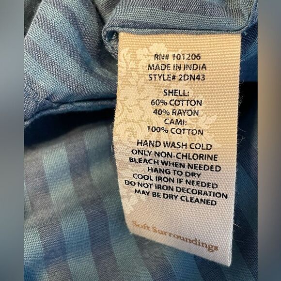 NWT Soft Surroundings Blue Stripe Commelina Kimono Top L - Picture 8 of 8